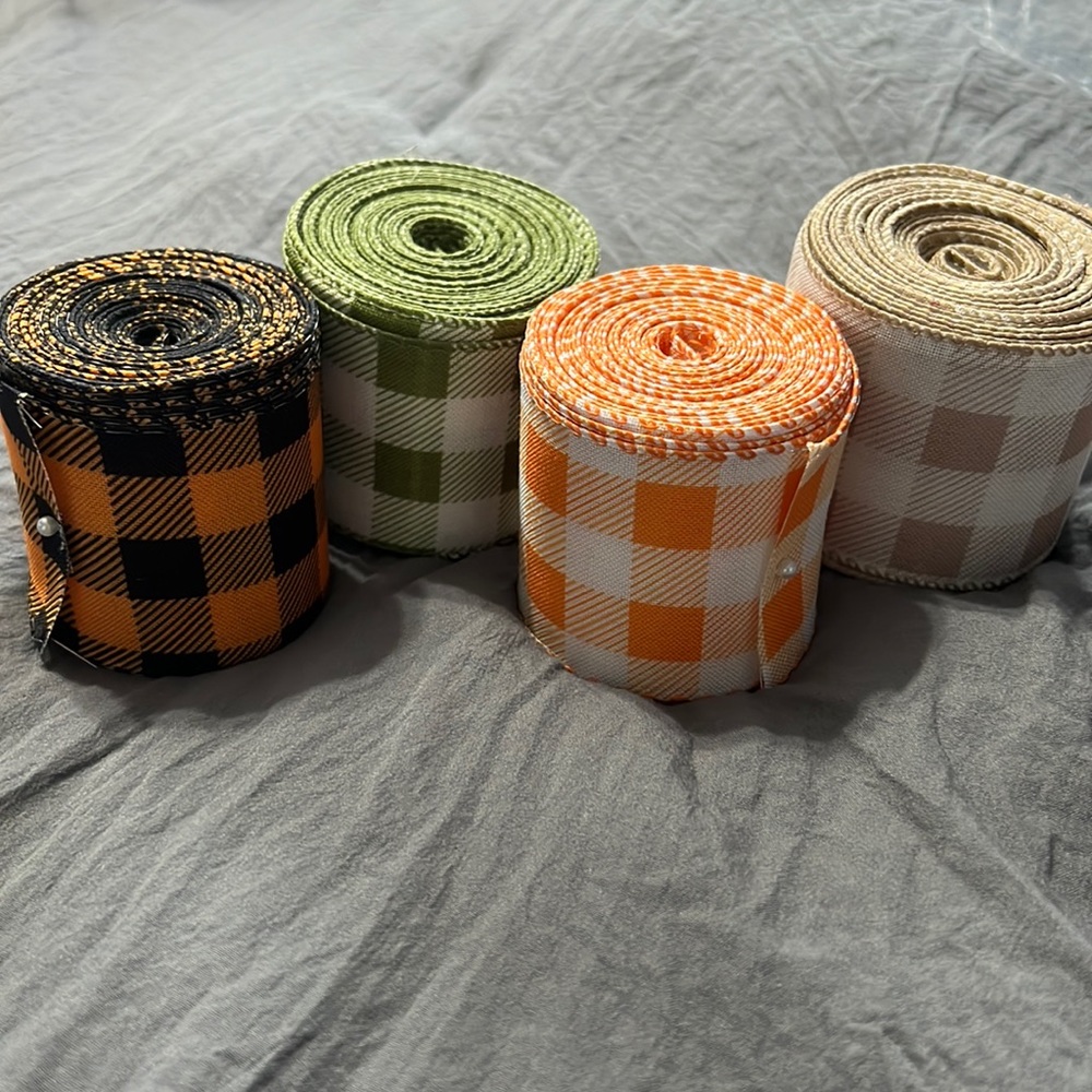 Package of ribbon. Four rolls